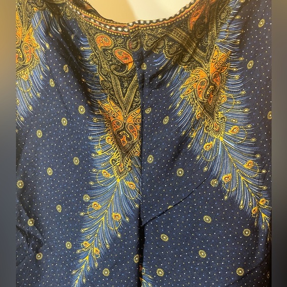 NEW Thai Sabi Wrap Pants. Blue Multi Color - Picture 4 of 5